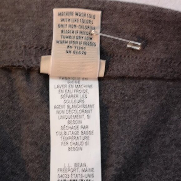 L.L. Bean Ladies Ankle Length Grey Wide Leg Pants - Picture 6 of 8